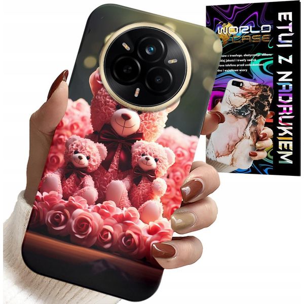 Custodia Per Realme 14 Pro+ 5G - Famiglia Di Orsacchiotti Rosa Regalo + Pellicola Protettiva-image