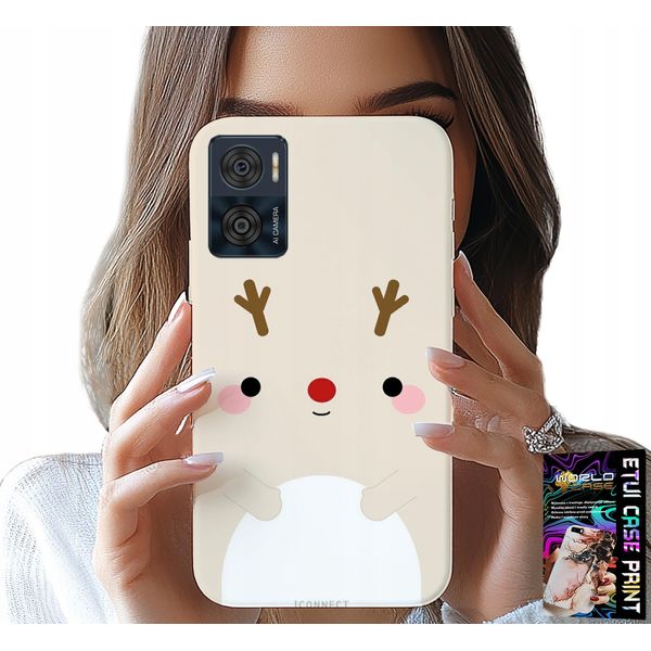 Custodia Per Motorola Moto E22 / E22I - Reniferek, Renifer, Motivi Natalizi-image
