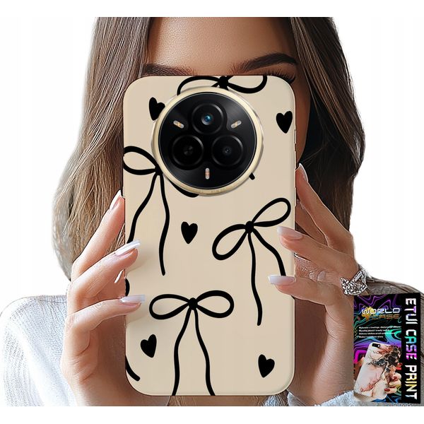Custodia Per Realme 14 Pro+ 5G - Nastri Beige Con Fiocchi Motivi Alla Moda-image