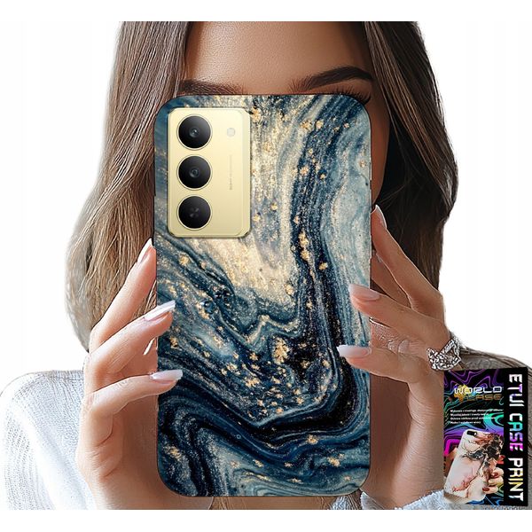 Custodia Per Realme 14X - Custodia Elegante Con Motivi In Pietra-image
