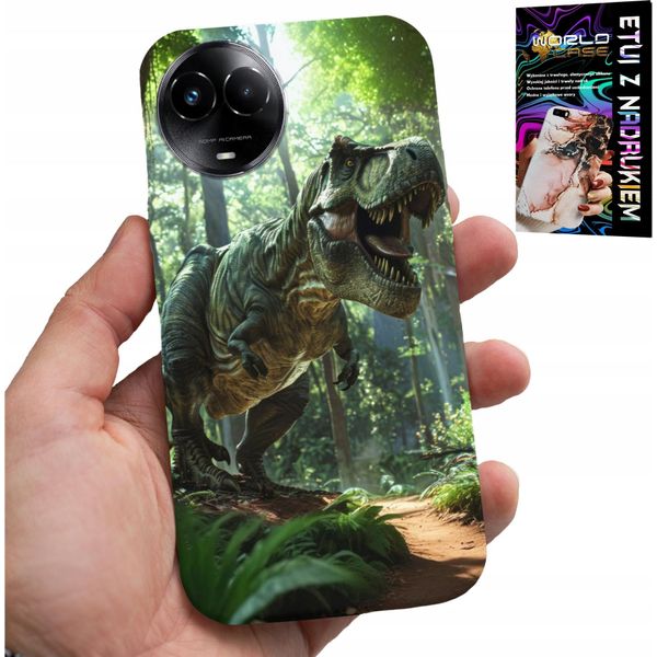 Custodia Per Realme C67 4G - Dino Dinozaur Tyranozaur Case + Vetro-image