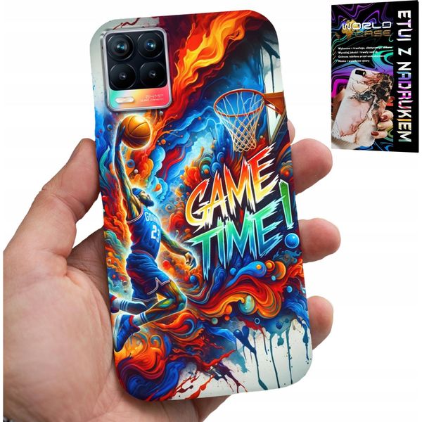 Custodia Per Realme 8 / 8 Pro - Basket Nba Game Time, Custodia + Vetro-image