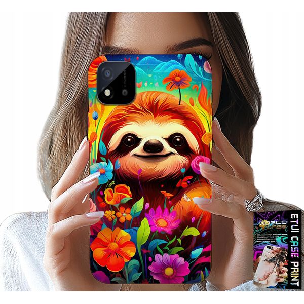 Custodia Per Realme C11 2021 - Motivi Animali Koala Colorati + Vetro-image
