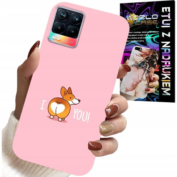 Custodia Per Realme 8 / 8 Pro - Divertenti Motivi I Love You Cagnolino Custodia-image