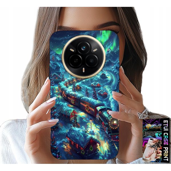 Custodia Per Realme 14 Pro 5G - Treno, Espresso Motivi Natalizi + Pellicola Protettiva-image