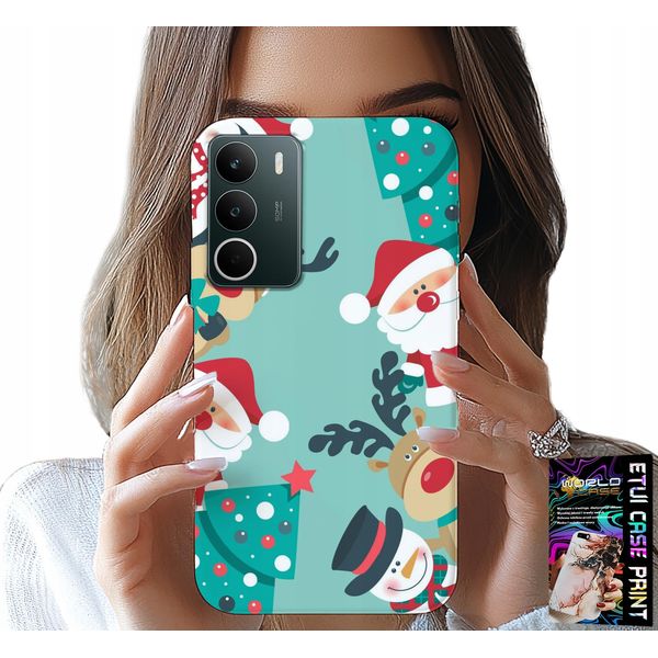 Custodia Per Realme C71 4G - Babbo Natale, Renna, Pupazzo Di Neve, Motivi Natalizi-image
