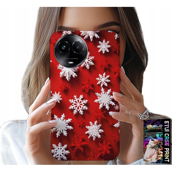 Custodia Per Realme C67 4G - Fiocchi Di Neve, Neve, Stelle, Natale-image