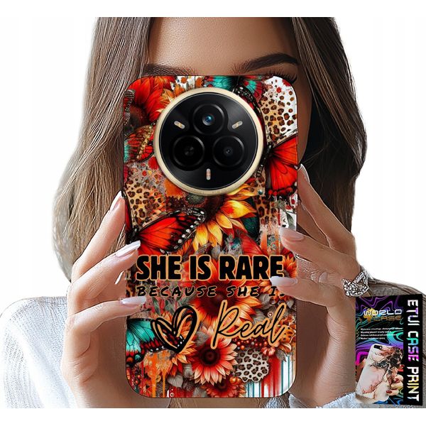 Custodia Per Realme 14 Pro 5G - She Is Rare, Girasoli, Fiori, Farfalle-image