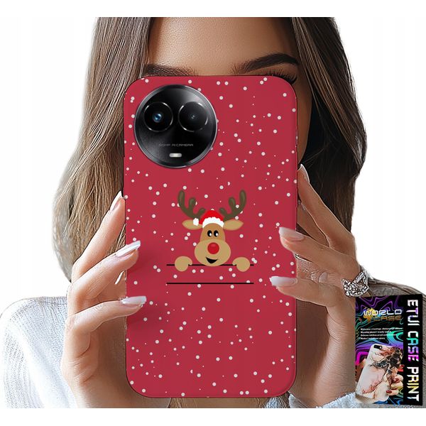 Custodia Per Realme C67 4G - Renna Natalizia Babbo Natale Natale + Vetro-image