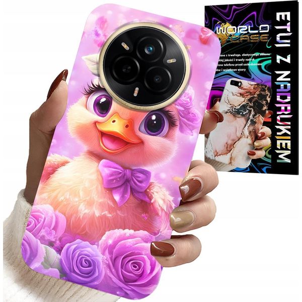 Custodia Per Realme 14 Pro 5G - Dolce Anatroccolo, Anatra Su Sfondo Rosa-image
