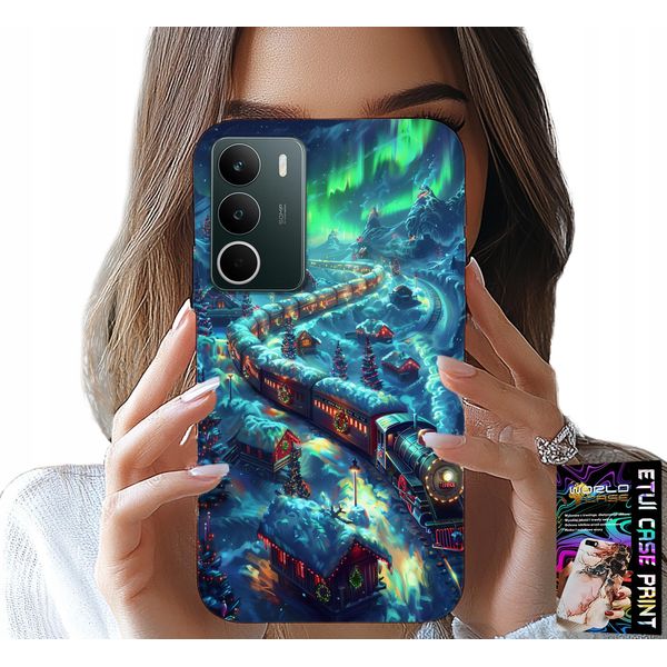 Custodia Per Realme C71 4G - Treno, Espresso Motivi Natalizi + Vetro-image
