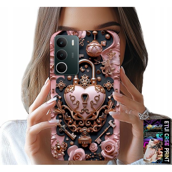 Custodia Per Realme C71 4G - Modelli Femminili E Alla Moda, Lucchetto Cuore Rosa-image