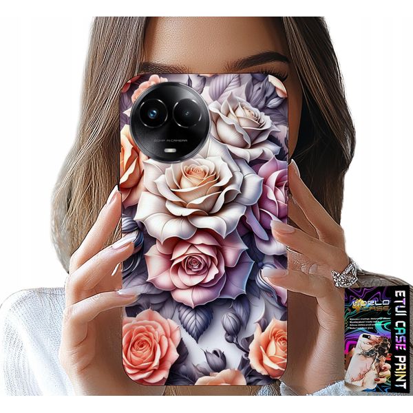 Custodia Per Realme C67 4G - Motivi Floreali Rosa Rose Fiori Custodia-image