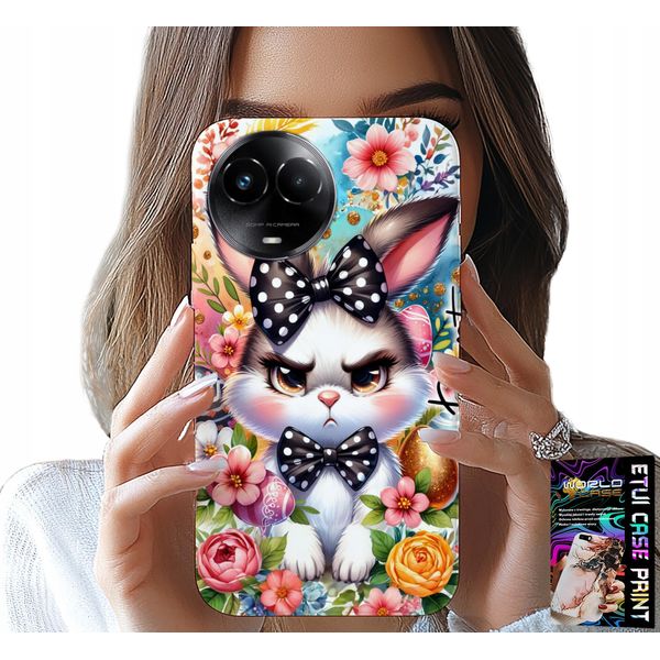 Custodia Per Realme C67 4G - Coniglio Pasquale, Lepre, Uova + Vetro-image