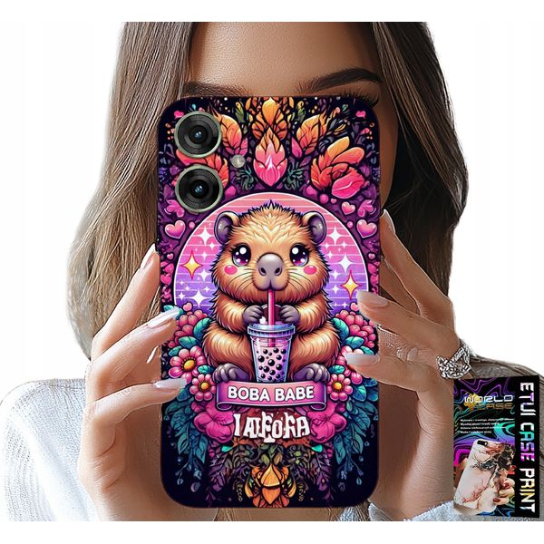 Custodia Per Realme Note 60 - Dolce Capibara Con Frullato, Fantastici Disegni-image
