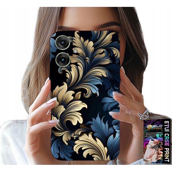 Custodia Per Realme Note 60 - Elegante Custodia Dorata Con Motivi Alla Moda-image