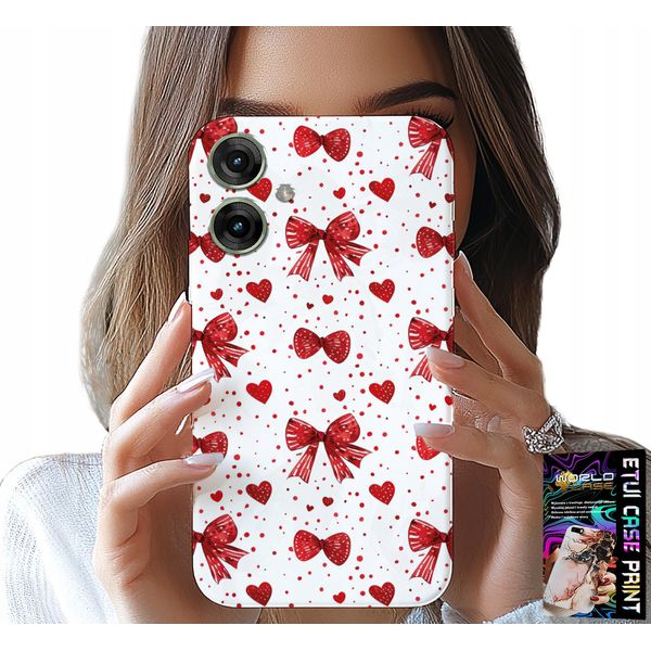 Custodia Per Realme Note 60 - Nastri Rossi Nastro Motivi Alla Moda-image