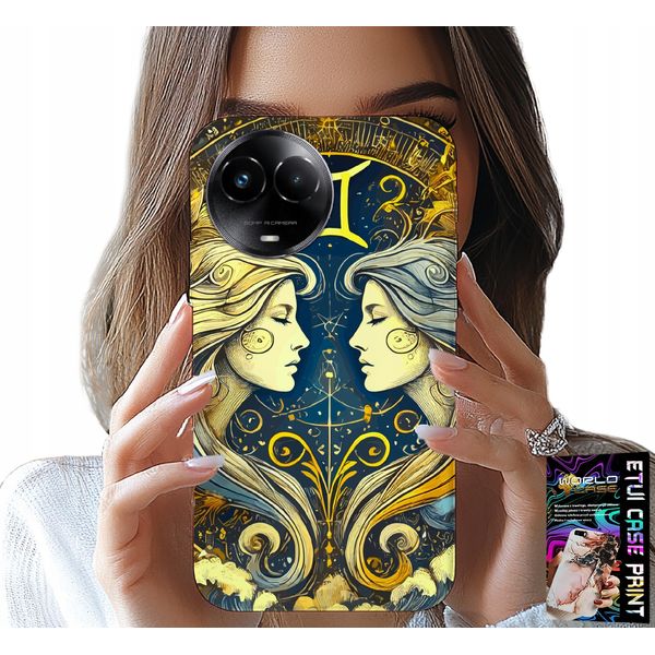 Custodia Per Realme C67 4G - Segno Zodiacale, Gemelli Astronomia Case-image