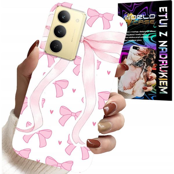 Custodia Per Realme 14X - Nastri Rosa Nastro Modelli Alla Moda Custodia-image