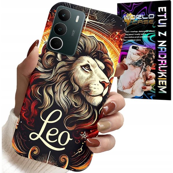 Custodia Per Realme C71 4G - Leone, Segno Zodiacale Astronomia, Custodia + Vetro-image