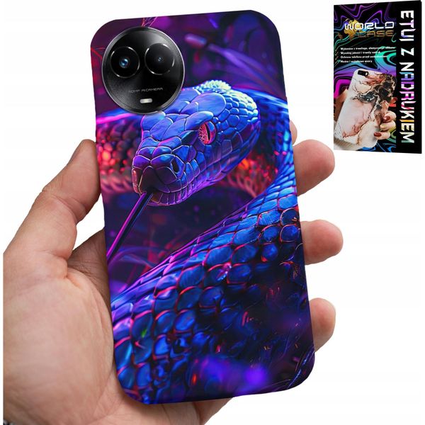 Custodia Per Realme C67 4G - Serpente Cobra Serpente A Sonagli Rettili Custodia + Pellicola Protettiva-image