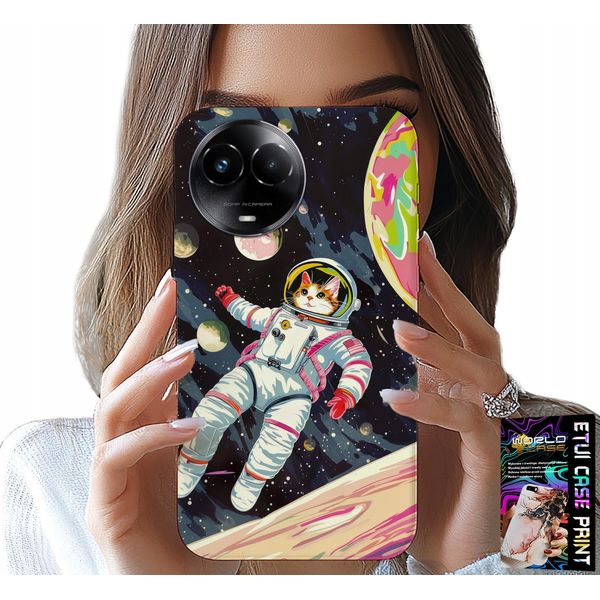 Custodia Per Realme C67 4G - Gatto Astronauta Gatto Cosmo Custodia Case-image