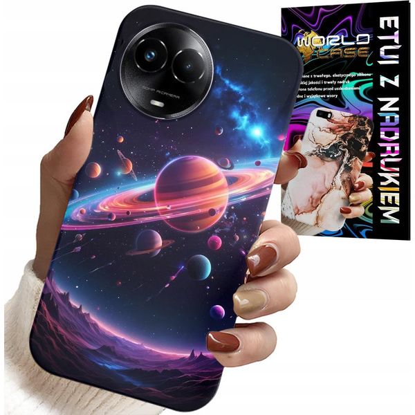 Custodia Per Realme C67 4G - Cosmo Pianeti Stelle Galassia Cover Posteriori-image