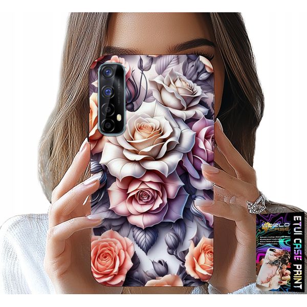 Custodia Per Realme 7 - Motivi Floreali Rosa Rose Fiori Custodia-image