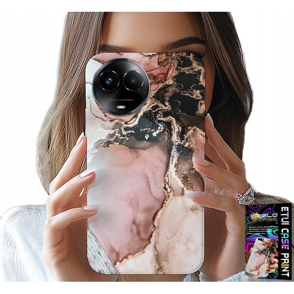 Custodia Per Realme C67 4G - Elegante Marmorizzato Motivi Alla Moda + Vetro-image