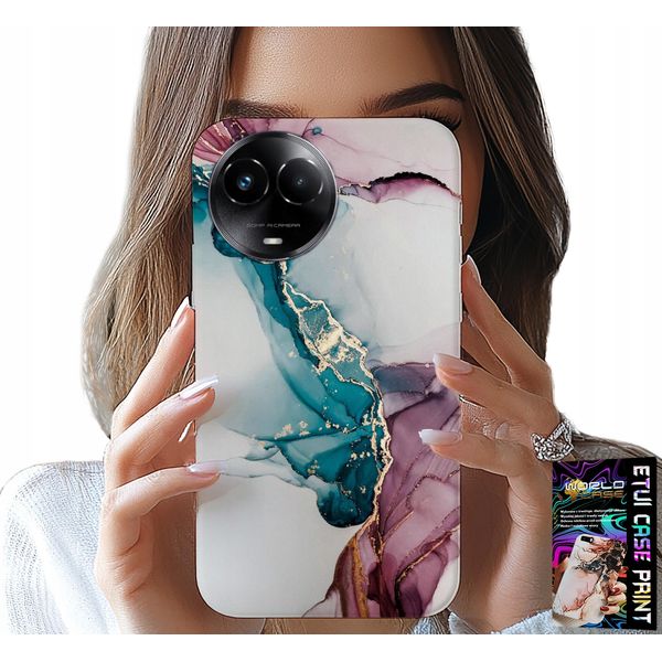 Custodia Per Realme C67 4G - Elegante Marmorizzata Alla Moda Femminile-image