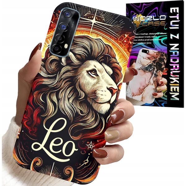 Custodia Per Realme 7 - Leone, Segno Zodiacale Astronomia, Custodia + Pellicola Protettiva-image