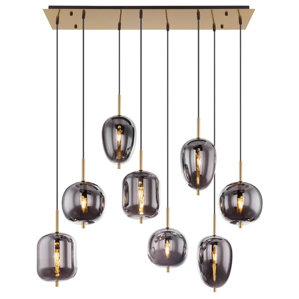 Globo Lighting HäNgeleuchte "Blacky I", Messingfarben, H: 120Cm, 1 Stk., Leuchten, HäNgelampe/Pendelleuchte/Unterschiedliche GläSer, HäNgeleuchte-image