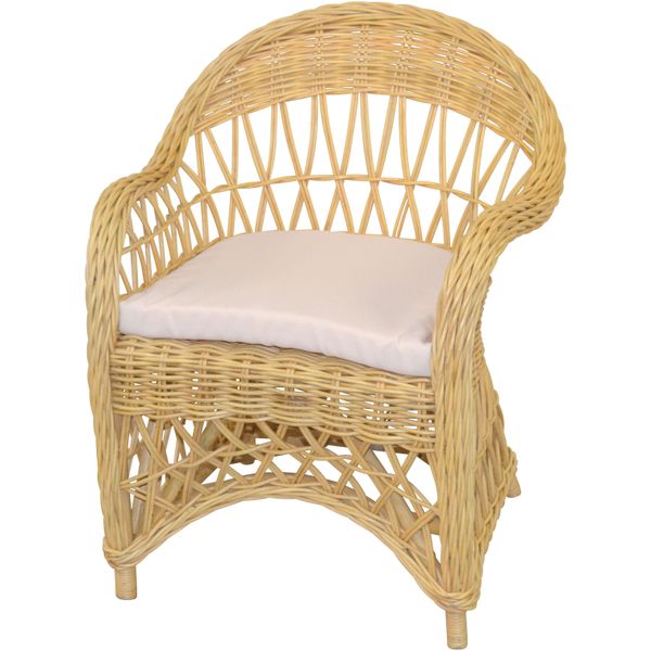 Relaxsessel, Beige (Beige, Mit Sitzkissen), B:65Cm H:85Cm T:65Cm, Bezug 100% Polyester, Hofmann Living And More, Sessel, Relaxsessel, Handgeflochten-image