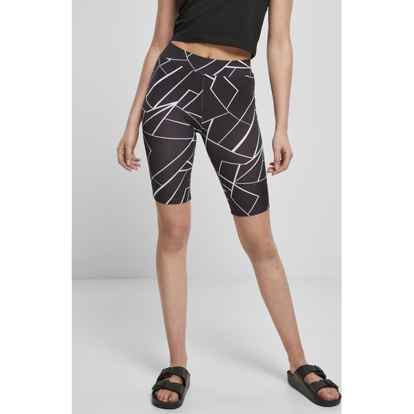 Urban Classics TB4346A | Pantaloncini Da Ciclismo Aop Da Donna Confezione Da 2 Pantaloncini Da Ciclismo Da Donna - Colore: Nero Geometrico+Nero - Taglia: Xs-image