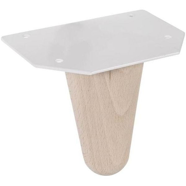 Gamba Per Mobili In Legno Di Faggio 100 Mm - Al Pezzo-image