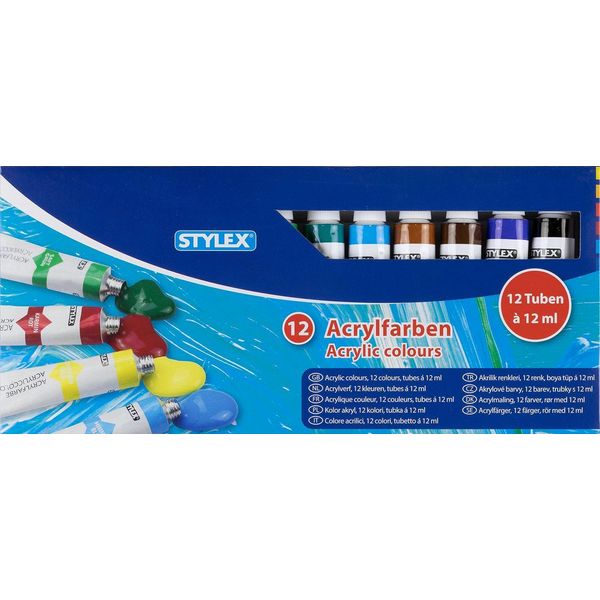 Stylex® 28651 Vernice Acrilica - 12 Tubi Da 12 Ml-image