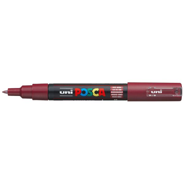 Marcatore A Pigmento Uni-Ball Posca (PC-1MC), Rosso Vino-image