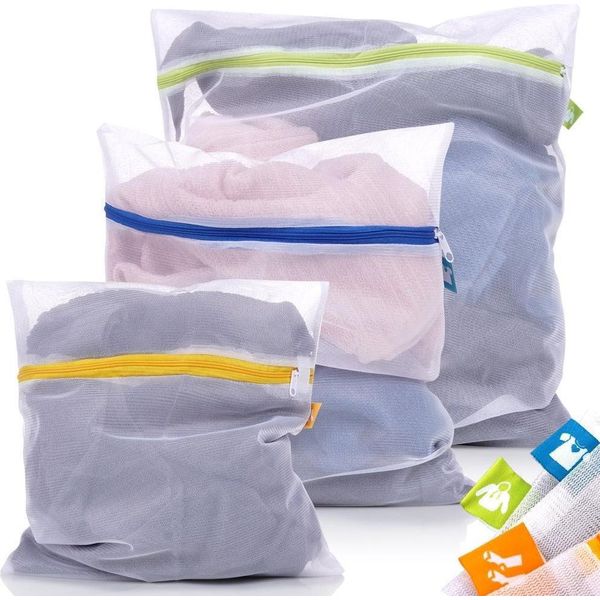 Sacchetti Per Biancheria In Confezione Da 3: Protegge Reggiseni E Tessuti Delicati-image