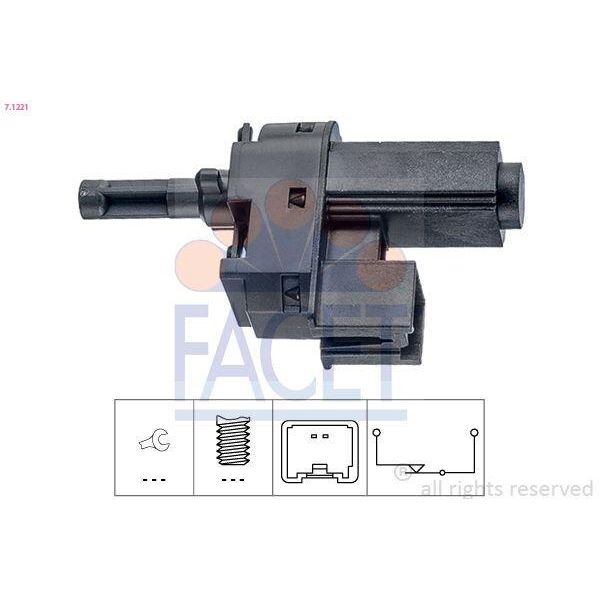 1 Interruttore, Azionamento Frizione (Gra) Facet 7.1221 Italy - Equivalente Oe-image