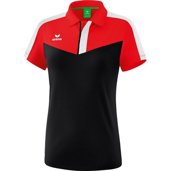 Erima Training Squad Polo-Shirt Trainingsshirt Damen Rot Schwarz Weiß Gr 34-image
