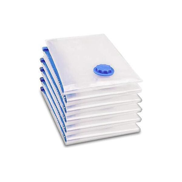 Karpal Sacchetti Sottovuoto Set 6 Pezzi Sacchetti 80X100 Cm Fino Al 90% Di Risparmio Di Spazio, Sacchetti Riutilizzabili Per Indumenti, Sacchetti Sottovuoto Per Biancheria Da Letto, Vestiti¡-image