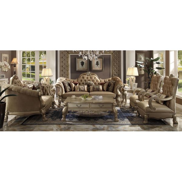 Set Di Divani 3+2+1 Posti Divano Imbottito Divano Chesterfield Nuovo-image