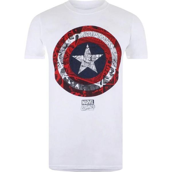 Capitan America - Maglietta Da Uomo TV783 (Xl) (Bianco/Rosso/Blu)-image