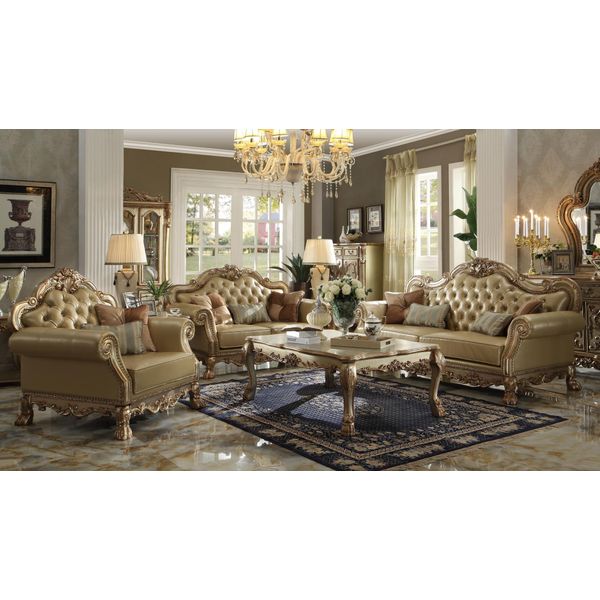 Set Divano 3+2+1 Posti Divano Imbottito Set Divano Chesterfield Pelle-image