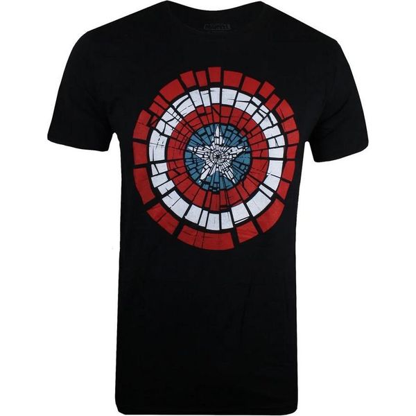Capitan America - Maglietta Da Uomo TV1502 (Xxl) (Nero)-image