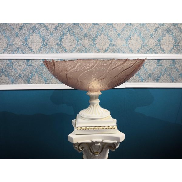 Stucco Design Fruttiera Decorazione Vaso Classico Decorativo Secchio Tavolo Ovale-image