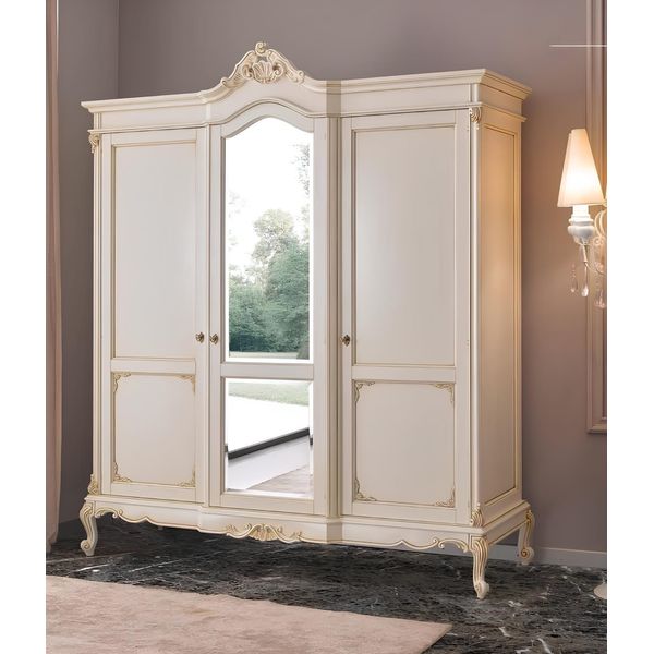 Armadio Guardaroba Camera Da Letto Armadio Legno Barocco Mobili Italiani Nuovi-image