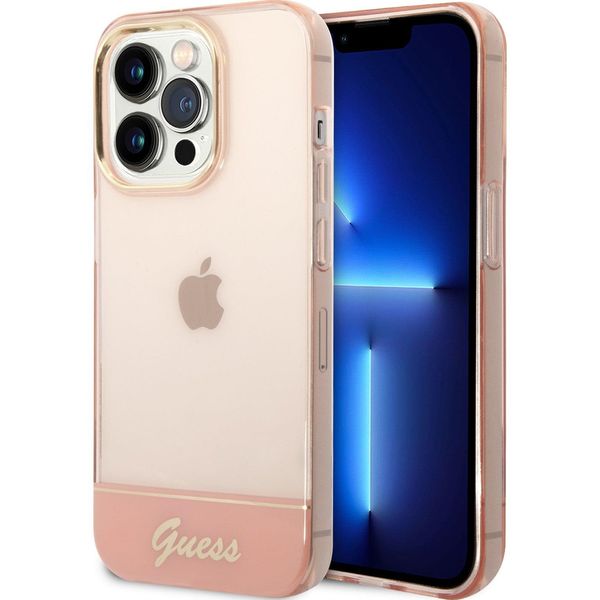 Guess Guhcp14Xhgcop Custodia Rigida Per Iphone 14 Pro Max 6,7 RóżOwy/Rosa Traslucido-image