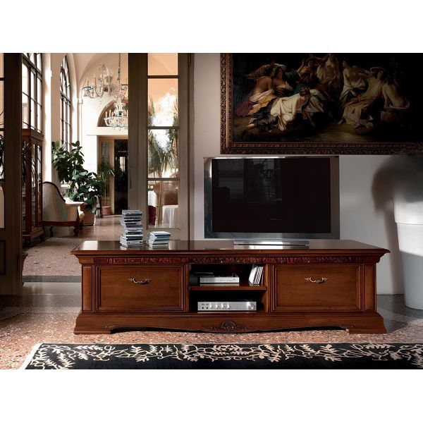 Cassettiera Di Design Credenza Bassa Mobile Soggiorno Scaffale Legno Lusso Nuovo-image