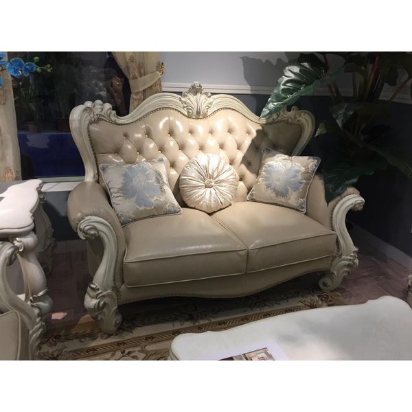 Lusso Divano A 2 Posti Imbottito Divano In Pelle Set Divano Chesterfield Barocco-image